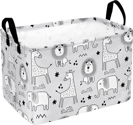 Kids Storage Basket Baby Foldable Toys Organizer Bins Decorative Gifts Bakset Waterproof Nursery Hamper Women Storage Cube Kids Laundry Basket for Home/Dorm/Kitchen/Pet/Office/Closet/Shelf/