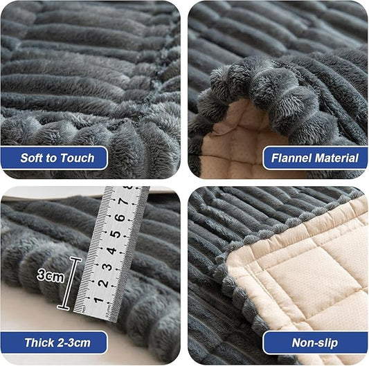 LiveGo Pet Couch Cover Dogs Washable Non-Slip Couch Protector Pet Friendly Dog Mat for Couches and Sofas (Dark Gray, 70x150 cm/27.6x59.06 in)