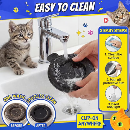 Interactive Cat Toys for Indoor Cats - Automatic Flying Bird Feather Toy, USB Rechargeable Electric Cat Teaser with Strong Sticky Base, Smart Motion Activated Self-Play Enrichment Toy for Bored Cats
