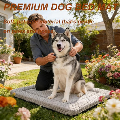 Dog Bed Mat - Reversible Dog Crate Bed Mats, Soft & Breathable Kennel Pad, Durable Crate Bed for Small Medium Large Dogs & Cats