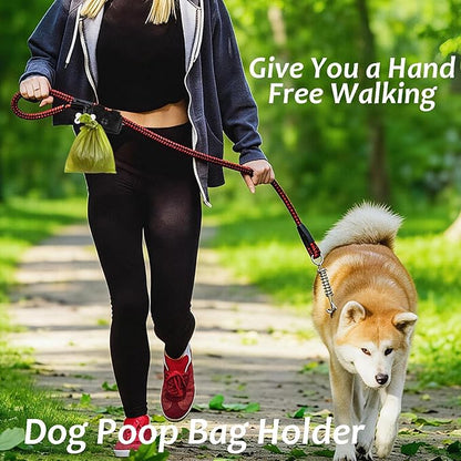 Dog Poop Bag Holder for Waste Bags Dispenser Leash Pet Waste Bag Carrier Hand Free Walking Holder,1PC White Holders