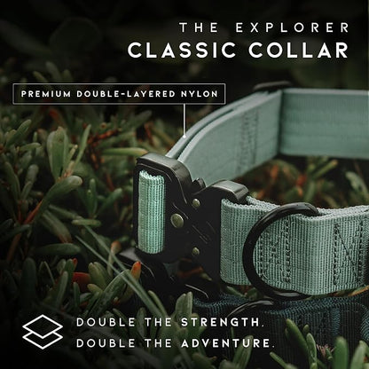 Made to ROAM Premium Dog Collar - Adjustable Heavy Duty Nylon Collar with Quick-Release Metal Buckle (California Horizon, Classic Size 5)