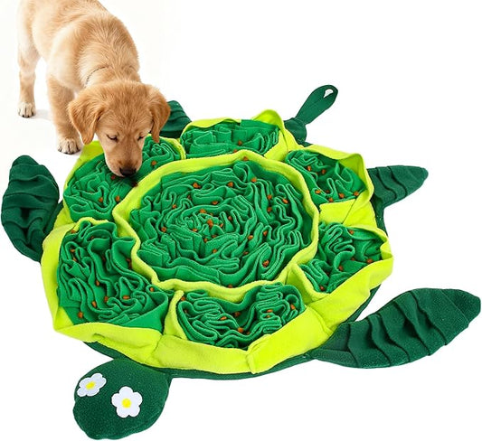 Snuffle Mat for Dogs - Interactive Puzzle Feeding Game for Stress Relief & Foraging Skills | Dog Toys to Keep Them Busy | Small/Medium/Large Dogs Turtle Design