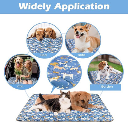 Dog Cooling Mat,Cat Self Cool Ice Pad,Lightweight Pet Cooling Pads Blanket Bed Cover,Puppies Summer Cool Tech Fabric,Washable Dog Sleeping Mat for Home & Outdoor,Keep Cool for Pets