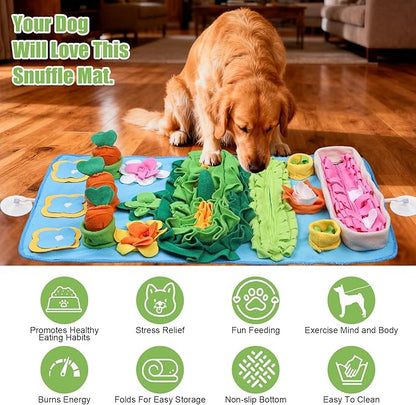 Snuffle Mat for Dogs Large Breed - 32'' X 20'' Washable Durable Sniff Mat for Slow Feeding Training, Enrichment Puzzle Toy for Mental Stimulation & Stress Relief