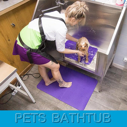 Seagull Multipurpose Foam Rubber Pet Grooming Table Mat 24 x 36 Inch Dog Grooming Mat for Table Cat Grooming Mat Dog Bath Mat Pet Vet Mat Non Slip Soft Waterproof Purple