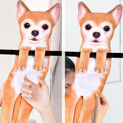 AGRIMONY Chihuahua Funny Dog Hand Towels for Kitchen Bathroom - Dog Mom Dad Gifts for Women Men- Easter Mothers Fathers Days Valentines Day Housewarming Birthday Gifts for Animal Lovers