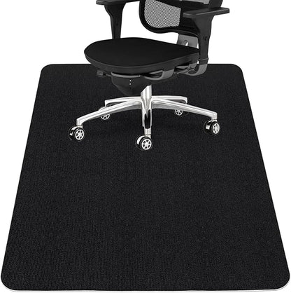Sycoodeal Office Chair Mat,Computer Gaming Desk Chair Mat for Hard Wood & Tile Floor,Large Anti-Slip Floor Protector Rug,Easy to Clean,40" X 55" Black