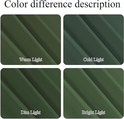 NICETOWN Non-See-Through Dark Green Sheer Curtains 84 inches Long 2 Panels for Living Room, 52" Wide Grommet Window Drapes for Nursery- Home Decoration Light Filtering Elegant Window Treatment