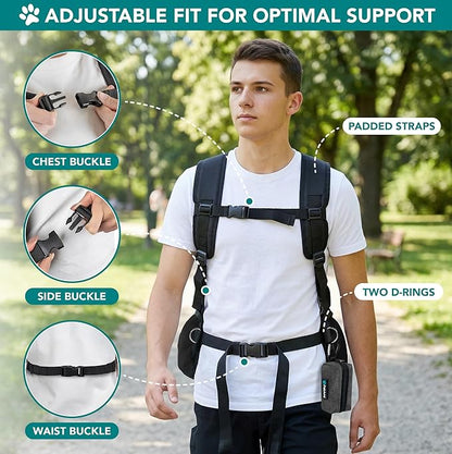 PetAmi Dog Front Carrier Backpack, Ventilated Adjustable Dog Pet Cat Chest Carrier Backpack, Dog Carrier for Hiking Camping Travel, Small Dog Puppy Medium Cat Carrying Bag, Max 14 lbs, Black