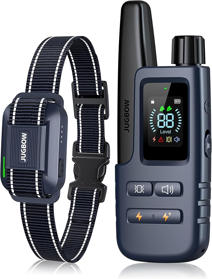 Jugbow Dog Shock Collar - 4200FT Dog Training Collar with Remote for 5-120lbs Small Medium Large Dogs, IPX8 Waterproof E Collar with 4 Training Modes, Security Lock, Rechargeable Shock Collar