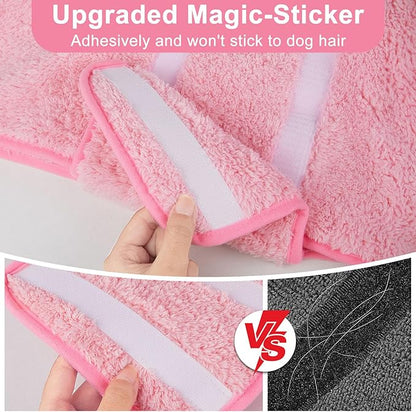 Bienbee Dog Bathrobe, Quick Drying Super Absorbent Dog Robes for After Bath, Warm Keeping Dogs Towel, Dogs Bath Supplies, Pink M
