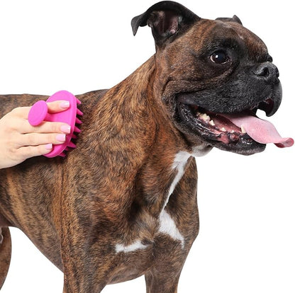 Dexas BrushBuster Silicone Gentle Dog Grooming and Massage Brush