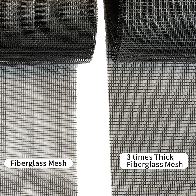 Tooltriz Pet Proof Window Screen Replacement, 39 inch W x 100 inch L, Upgraded Thicken Charcoal Mesh for Sliding Pet Screen Door Repair - Screen Door Protector for Dogs Patio Screen mesh