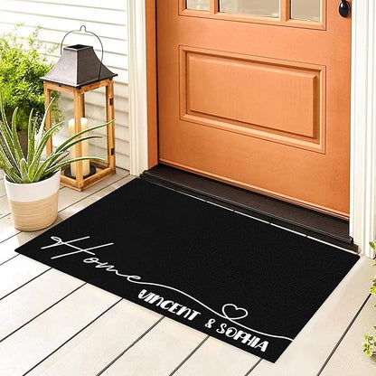 Custom Doormat with Family Name - Personalized Entryway Door Mat Front Door Mat for Outdoor Decor Entrance Mat Housewarming Gift with Anti-Slip Backing Design10