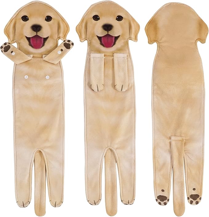 AGRIMONY Funny Golden Retriever Dog Hand Towels for Bathroom Kitchen -Easter Mothers Fathers Dog Mom Dad Gifts for Women Men Teens Kids- Cute Towels Decor Valentines Housewarming Birthday Gifts Ideas
