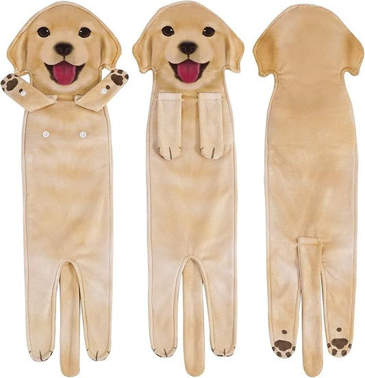 AGRIMONY Funny Golden Retriever Dog Hand Towels for Bathroom Kitchen -Easter Mothers Fathers Dog Mom Dad Gifts for Women Men Teens Kids- Cute Towels Decor Valentines Housewarming Birthday Gifts Ideas