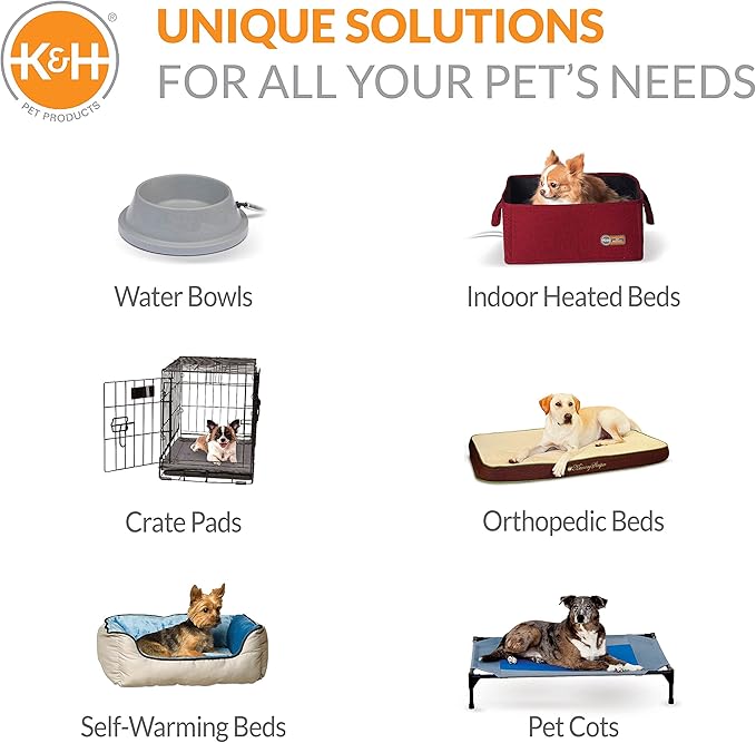 K&H Pet Products Cool Bed III Dog Cooling Mat, Indoor Outdoor Cooling Beds for Small Dogs, Chilling Pet Pad for in Home, Outdoor Houses, Crates, Yards, Porches - Small 24 X 17in Chill Blue