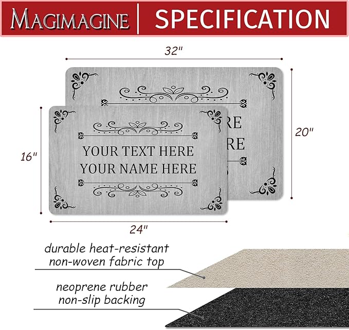 Custom Doormat with Family Name - Personalized Entryway Door Mat Front Door Mat for Outdoor Decor Entrance Mat Housewarming Gift with Anti-Slip Backing
