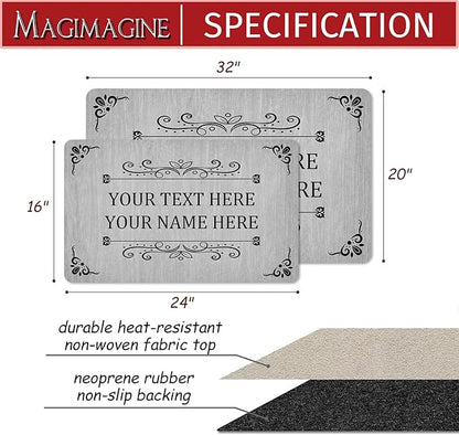 Custom Doormat with Family Name - Personalized Entryway Door Mat Front Door Mat for Outdoor Decor Entrance Mat Housewarming Gift with Anti-Slip Backing
