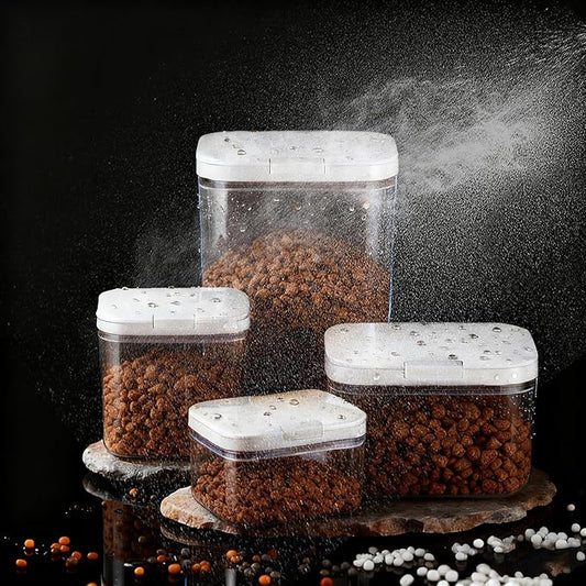 LivLab Mker Dog Food Storage Container 25 lbs Airtight Pet Food Container with Measuring Cup, BPA Free, Rice & Flour Storage Container for Dog Treats and Cat Food, White