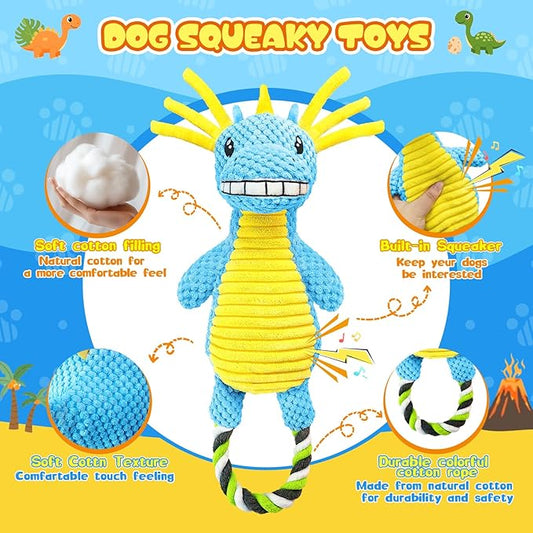 Squeaky Dog Toys for Large Dogs： Durable Large Dog Toys for Medium and Small Breeds -Plush Pet Toys to Keep Dogs Busy