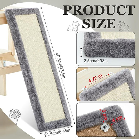 Dansydaisy Cat Tree Replacement Parts 23.8 x 8.5 Inch Cat Tree Tower Accessories Sisal Ladder Scratching Board Kitty Scratcher Refill Board Furniture Parts for DIY Indoor Kitten Condo Activity Center
