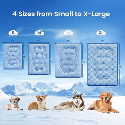 Dog Cooling Mat, Thick Cooling Mat for Extra Large Dogs with PCM & Thermochromic Tech, Dual-Sided Durable Waterproof Cool Dog Bed Mat, Q-Max>0.5, Machine Washable, Non-Toxic - XL(31" x 43")