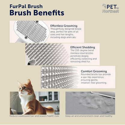 Multifunctional Pet Brush, Dog Brush for Shedding, Cat Brush for Shedding, Grooming & Hair Removal, Deshedding Dog Brush, Cat Brushes for Indoor Cats, Vibrating Massage & Negative Ionic Technology.