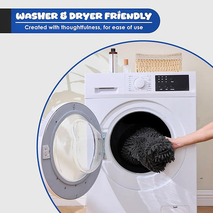 Microfiber Dog Bath Towel – Super Absorbent Dog Towels for Drying Dogs Large & Small, Quick Dry Pet Towel with Hand Pockets, Soft & Durable Puppy Towel, Machine Washable – Black