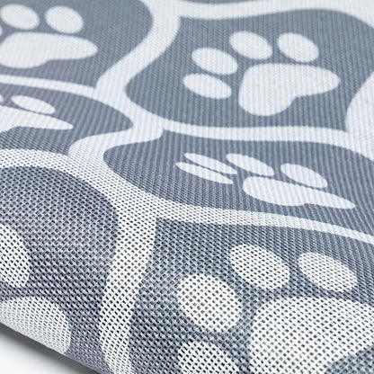 GreaterGood Festival Pets Non-Slip Floor Runner Rug Colorful Paw Print Hallway Kitchen Mat with Rubber Backing 47" Long, Pet-Lover Accent Rug (Pawtrellis)