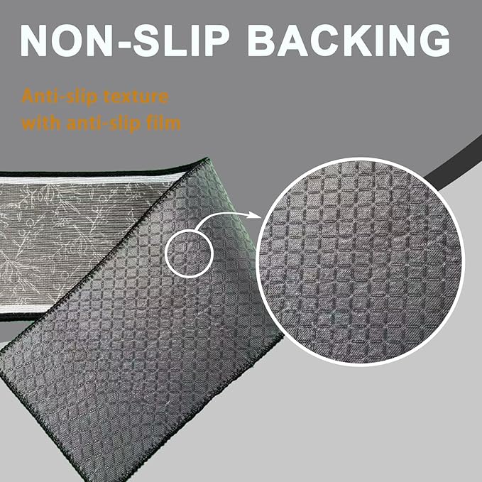 Nonslip Stair Treads Wooden Steps, 15 PCS 30" x 8" Safety Rug Slip Resistant Runner with Reusable Adhesive, Carpet Landing Mat for Family Elders Pets Soft Stair Mats Indoor (Grey)