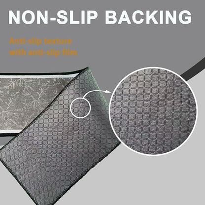 Nonslip Stair Treads Wooden Steps, 15 PCS 30" x 8" Safety Rug Slip Resistant Runner with Reusable Adhesive, Carpet Landing Mat for Family Elders Pets Soft Stair Mats Indoor (Grey)