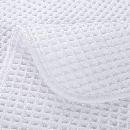 POLYTE 430 GSM Microfiber Lint Free Hand Towel, 16 x 30 in, 4 Pack (Waffle Weave)
