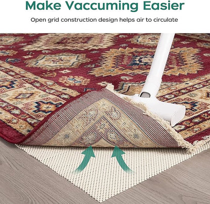 BAGAIL BASICS Non Slip Rug Pad Gripper Round 4 Feet Extra Thick Carpet Pads for Area Rugs and Hardwood Floors, Keep Your Rugs Safe and in Place