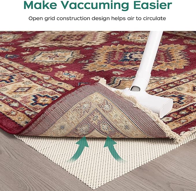 BAGAIL BASICS Non Slip Rug Pad Gripper 2.5 x 9 Feet Extra Thick Carpet Pads for Area Rugs and Hardwood Floors, Keep Your Rugs Safe and in Place