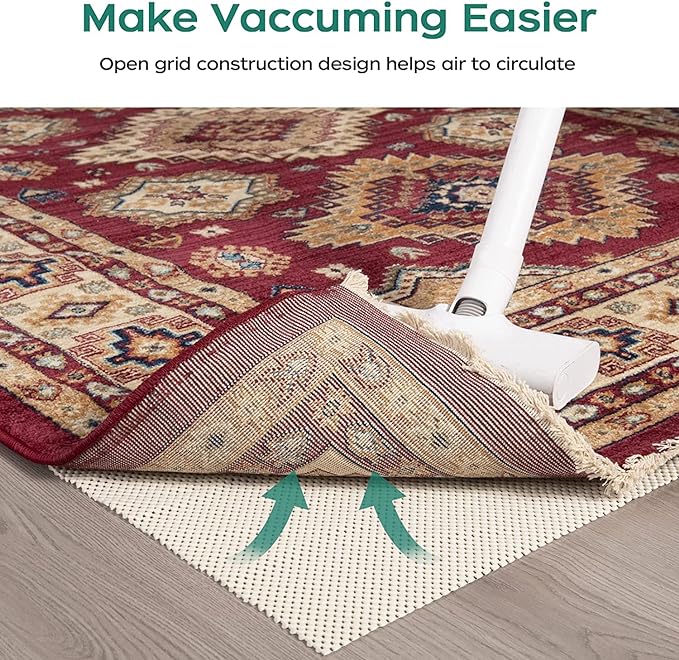 BAGAIL BASICS Non Slip Rug Pad Gripper 2.5 x 13 Feet Extra Thick Carpet Pads for Area Rugs and Hardwood Floors, Keep Your Rugs Safe and in Place