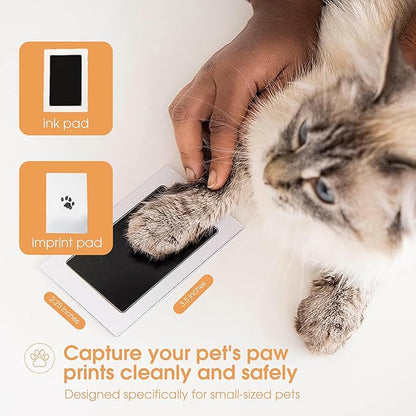 Pearhead Paw Print Clean Touch Ink Pad Kit for Dogs and Cats, Pet Owner Keepsake, DIY Inkless Paw and Nose Print Impression Set, Small/Medium