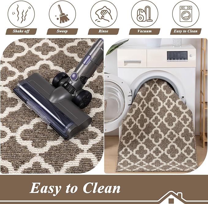 U'Artlines Indoor Door Mat 2×3 ft, Non-Slip Washable Doormats, Dirt Resistant Absorbent Low Profile Floor Mats and Rugs for Front Back Door, Entryway