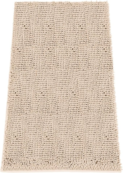 Absorbent Dog Door Mat for Muddy Paws, 72" x 36" Chenille Indoor Mats for Entryway, Trap Dirt Front Door Mat Indoor Entrance Washable Non Slip Soft Beige