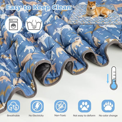 Dog Cooling Mat,Cat Self Cool Ice Pad,Lightweight Pet Cooling Pads Blanket Bed Cover,Puppies Summer Cool Tech Fabric,Washable Dog Sleeping Mat for Home & Outdoor,Keep Cool for Pets