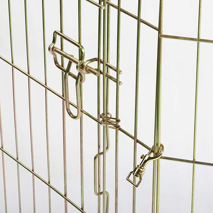 MidWest Homes for Pets 48-Inch Exercise Pen, for Indoor and Outdoor Use, 16 Sq Feet of Play, Single Door Folding Dog Pen, with Large Door Opening & Secure Latch, Easy to Set Up, Foldable Dog Playpen