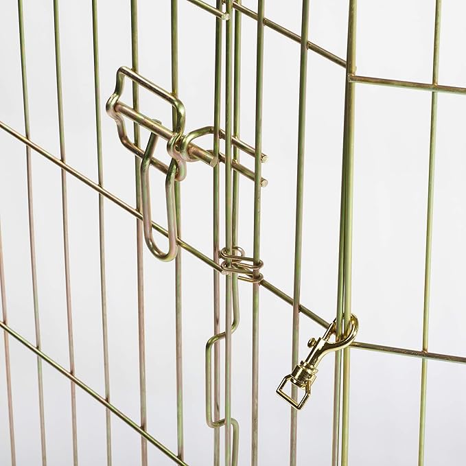 MidWest Homes for Pets 36-Inch Exercise Pen, for Indoor and Outdoor Use, 16 Sq Feet of Play, Single Door Folding Dog Pen, with Large Door Opening & Secure Latch, Easy to Set Up, Foldable Dog Playpen