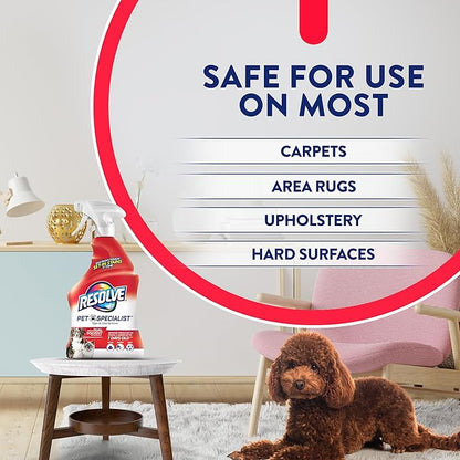 Resolve Pet Specialist Carpet Cleaner Spray – for Removal of Pet Stains & Odors Up to 7 Days Old, 22oz