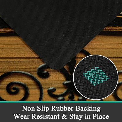 Pauwer Laundry Room Rug Runner 20"x48" Waterproof Rubber Laundry Mat Non Slip Kitchen Mats for Floor Washable Floor Mat Runner Rug for Farmhouse Mudroom Washroom Bathroom Decor