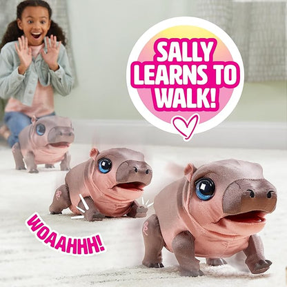 FurReal Sally The Silly Hippo, 9 Inch Interactive Plush, Kids Toys for Ages 4 Up by Just Play, Kids Toys for Ages 4 Up by Just Play