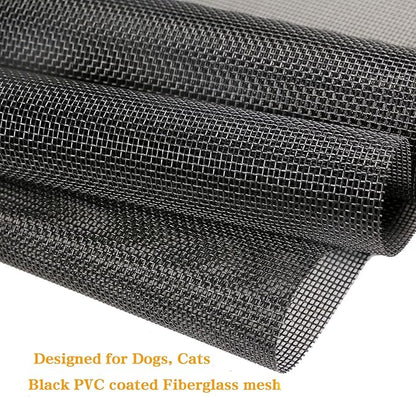 Tooltriz Pet Proof Window Screen Replacement, 39 inch W x 100 inch L, Upgraded Thicken Charcoal Mesh for Sliding Pet Screen Door Repair - Screen Door Protector for Dogs Patio Screen mesh