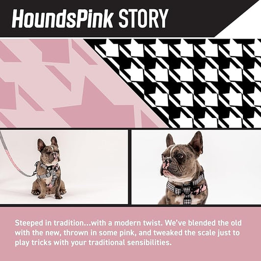 Wolfgang Heavy Duty, Adjustable Dog Collar with Quick Release Nylon Buckle for Walking & Training, HoundsPink Print, Large