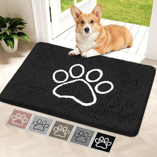 Bcoimo Super Absorbent Dog Door Mat, 36"*24" Anti Slip Mat for Muddy Paws, Pet Rugs for Dirty Paws Washable That Absorbs Moisture and Dirt, for Dog Cage and Pet Resting Carpet