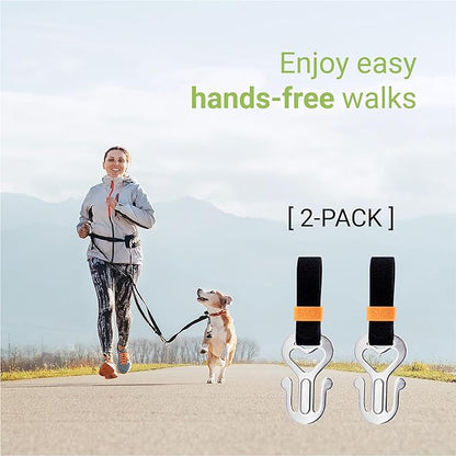 SVD.PET 2PC Dog Poop Bag Holder, Waste Bag Holder, Dog Poop Bag Carrier, Hand Free Holder (Black)